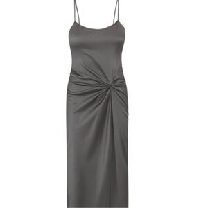 skims long dress with leg slit